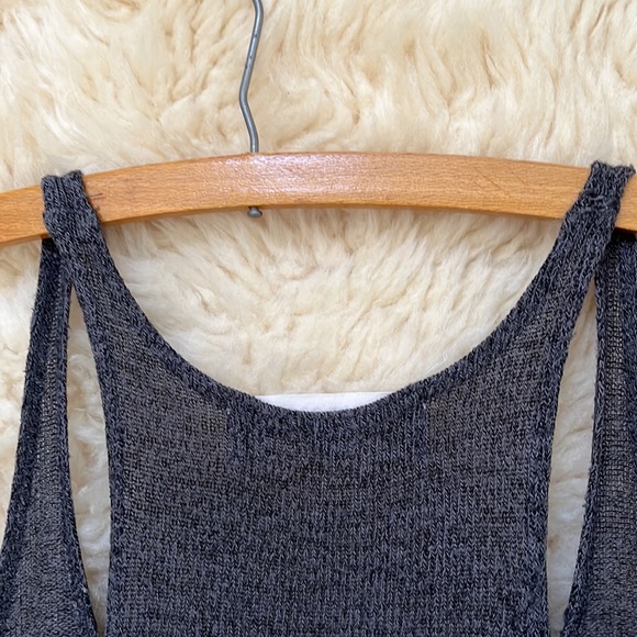 Protect Social T,Medium grey thin rib knit tank - Picture 7 of 7